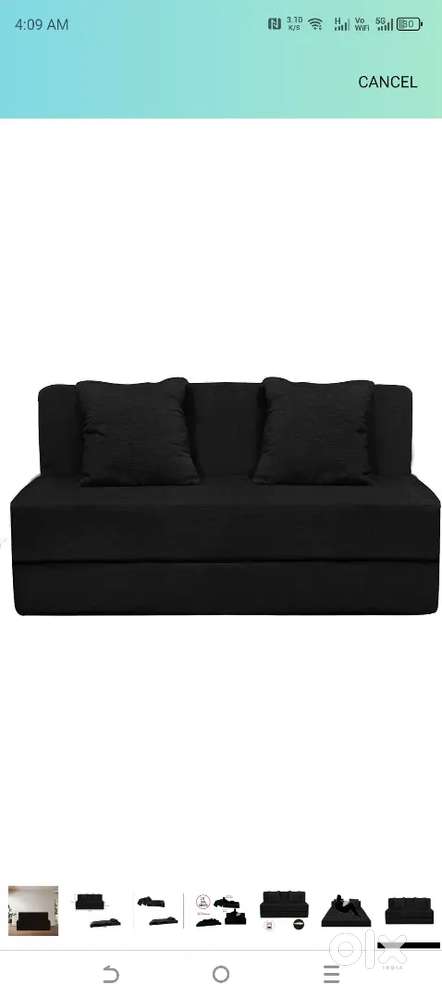 Sofa cum bed cushion