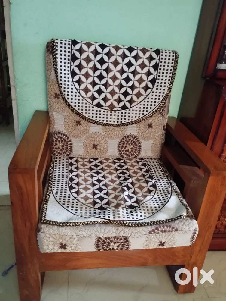 5 seater wooden sofa