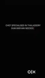 Chef needed for cloud kitchen