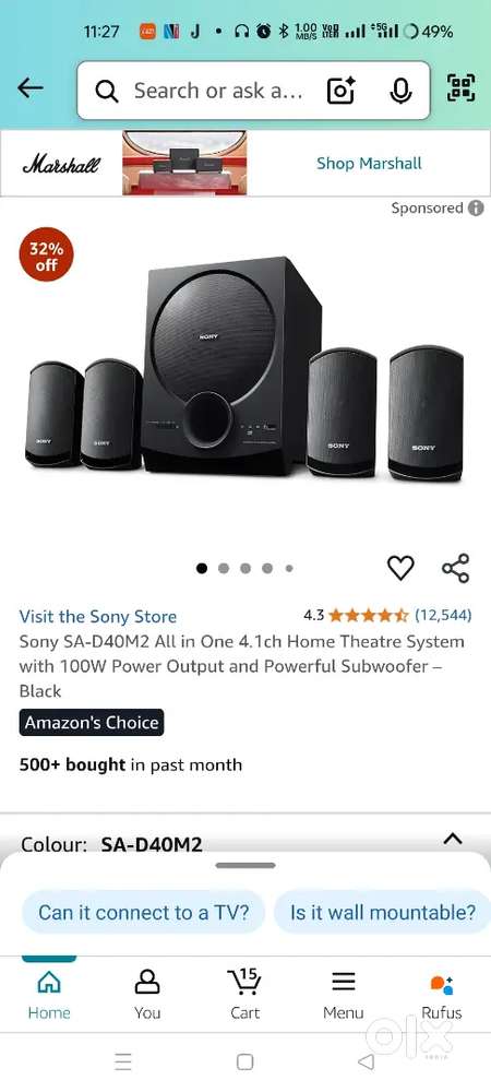 Sony speaker SA-D40