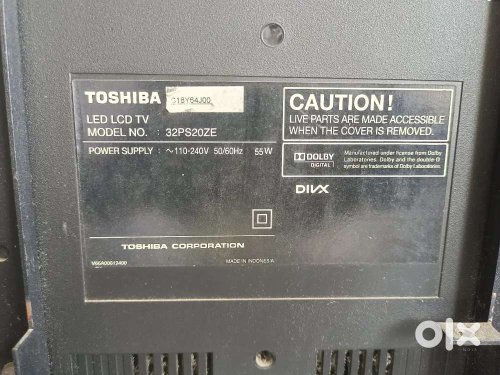 Toshiba 32 LED TV (Model 32PS20ZE) – Good Condition