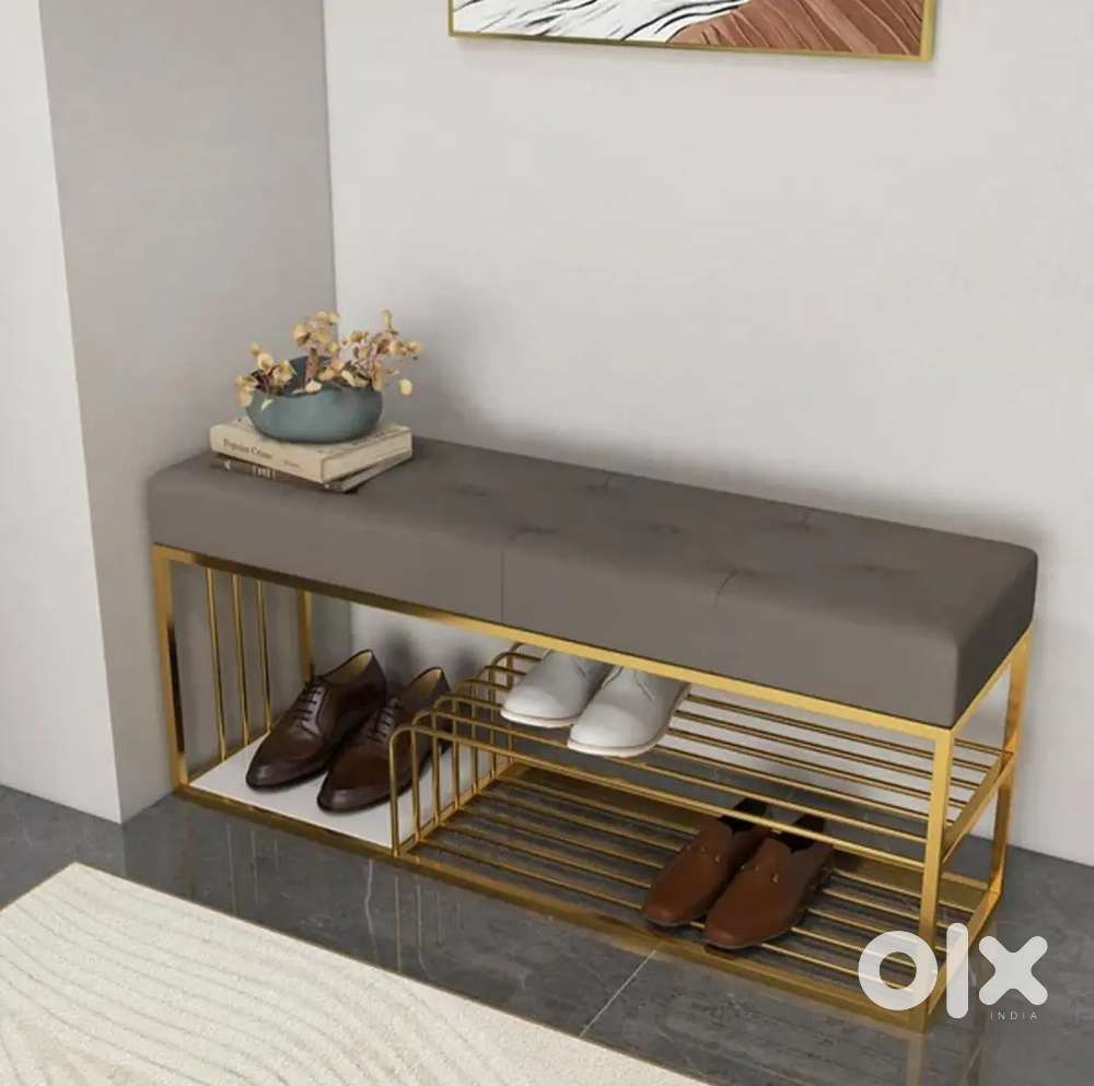 Metal Shoe Rack with Cushion Seat  Stylish & Strong  Just ₹2,000