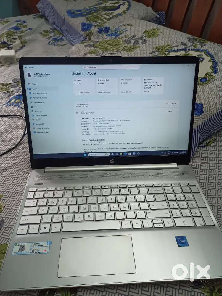 HP laptop i3 11th gen