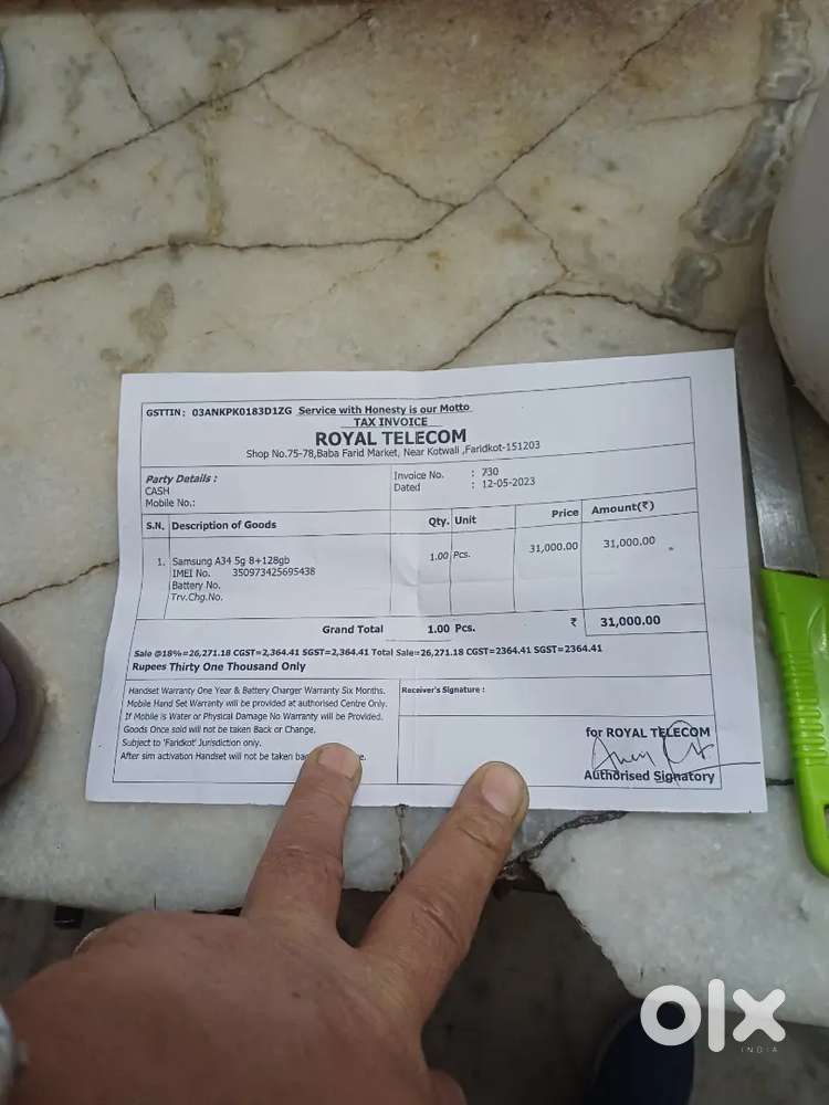 Samsung galaxy A34  8gb128