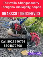 Grass cutting /പുല്ല് വെട്ട്, Grass cutting service with machine