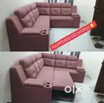 Studio premium quality l shape sofa cum bed in emi available
