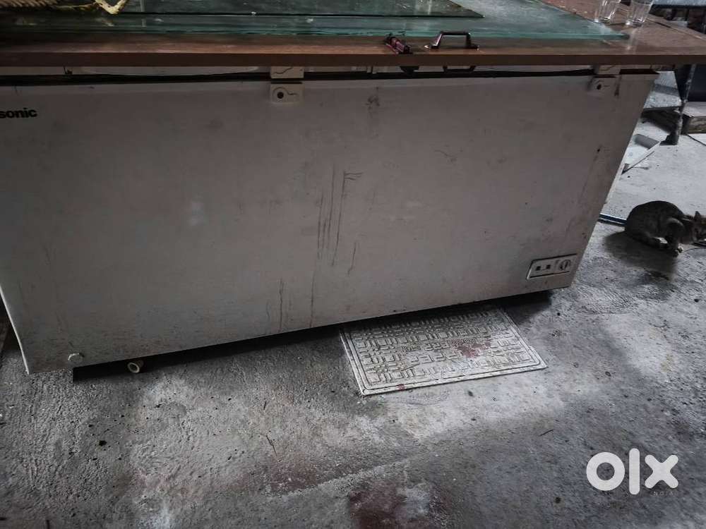 Double door ice cream fridge