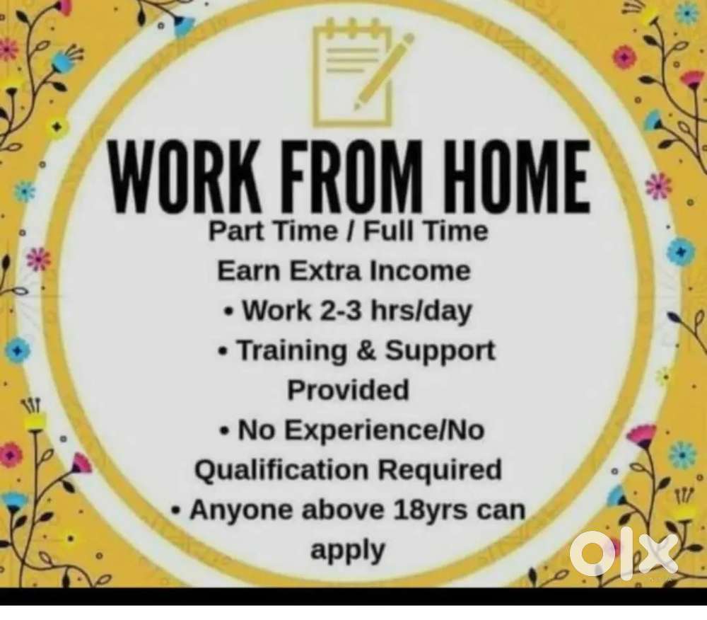 Work from home for house wife, student,& job person