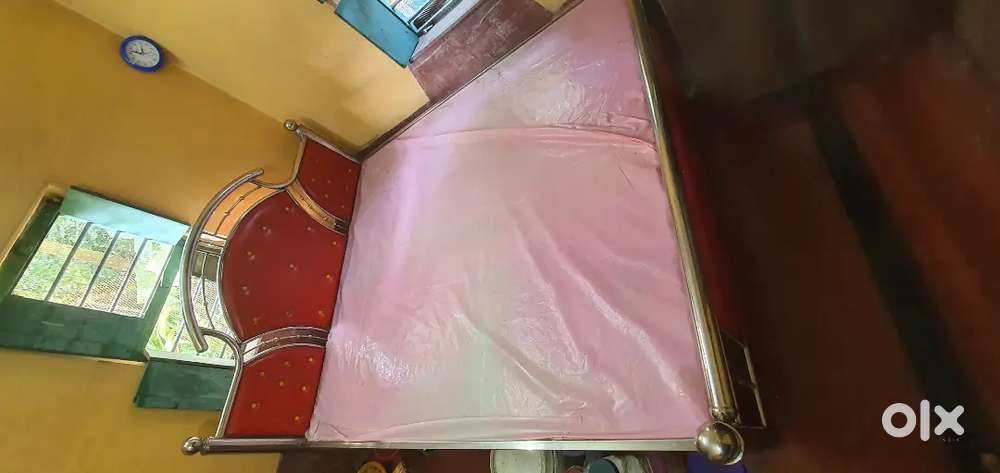 King Size Steel Bed with mattress