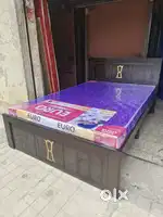 Brand new 4x6 wooden double cot+mattress 7500 with free delivery