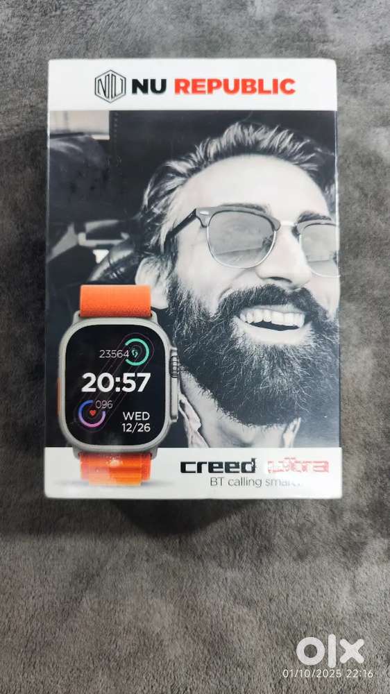 NU Republic Creed Ultra BT calling smartwatch.