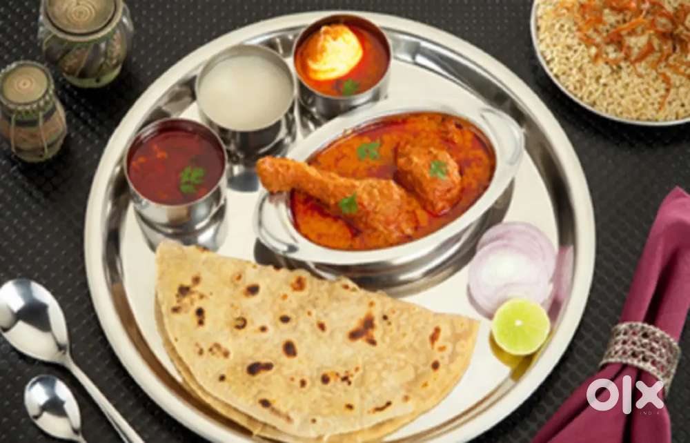Food delivery Indian lunch plat e