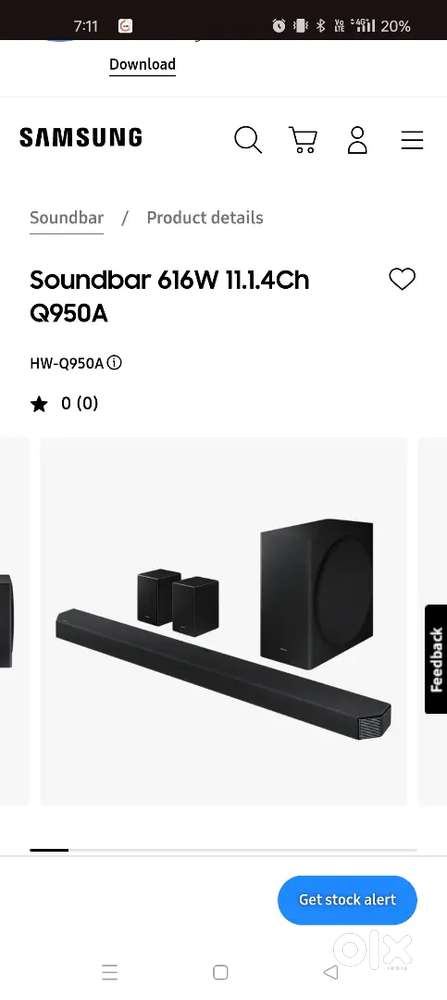 Samsung Soundbar 616W 11.1.4Ch Q950A