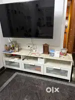Tv unit 3 drawer frosty white