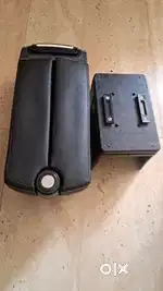 Beige and Black Armrest Console Box
