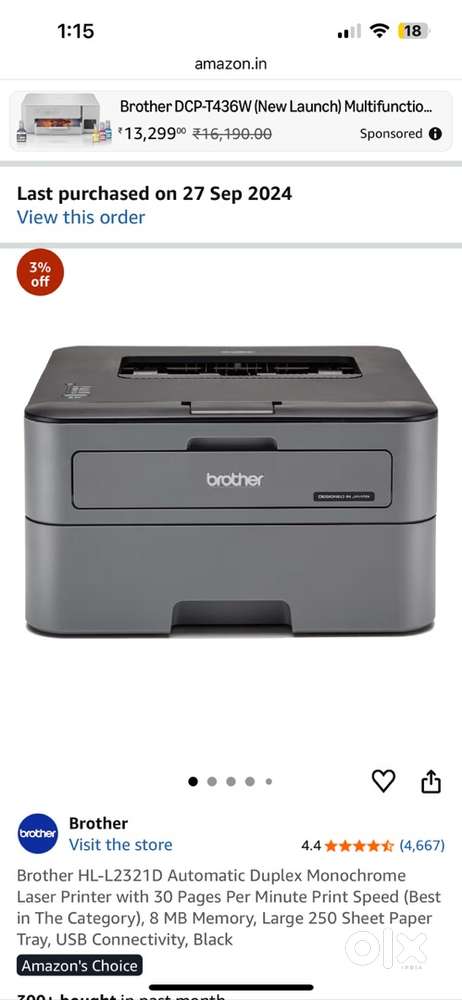 Duplex Monochrome Laser Printer with 30 Pages Per Minute