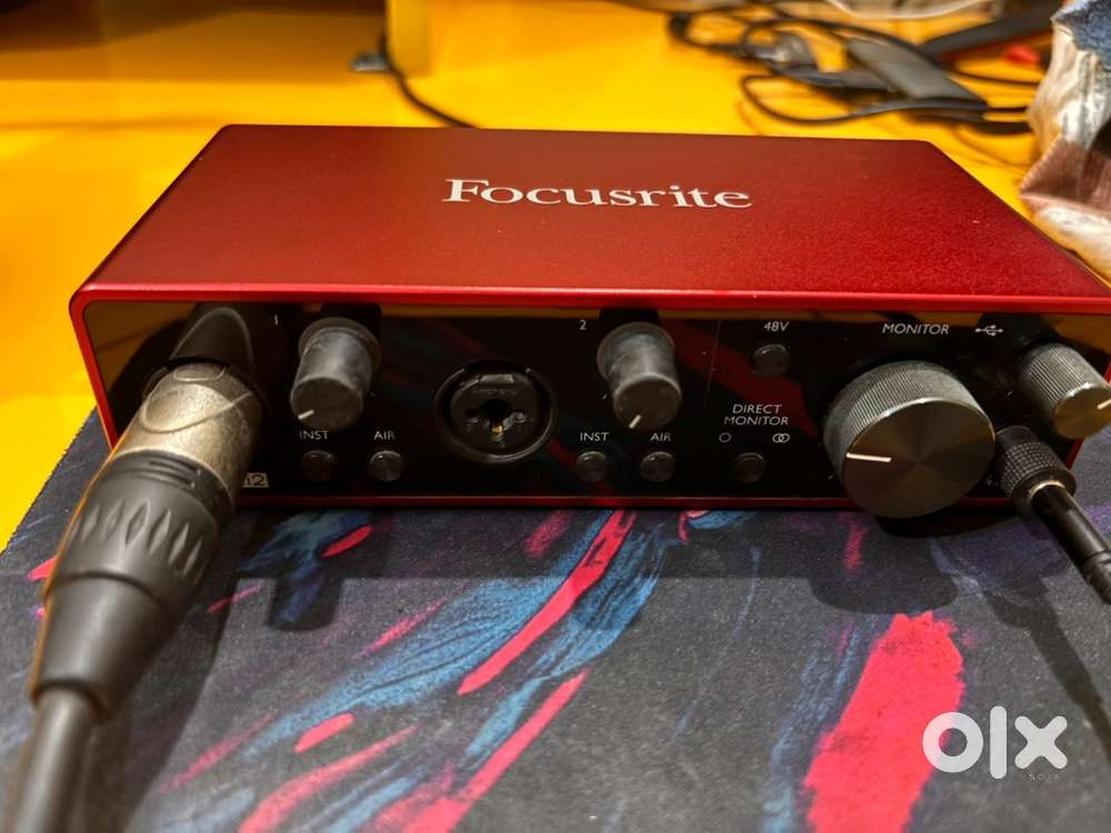 Sound card focusrite 2i2 studio recording and sound work