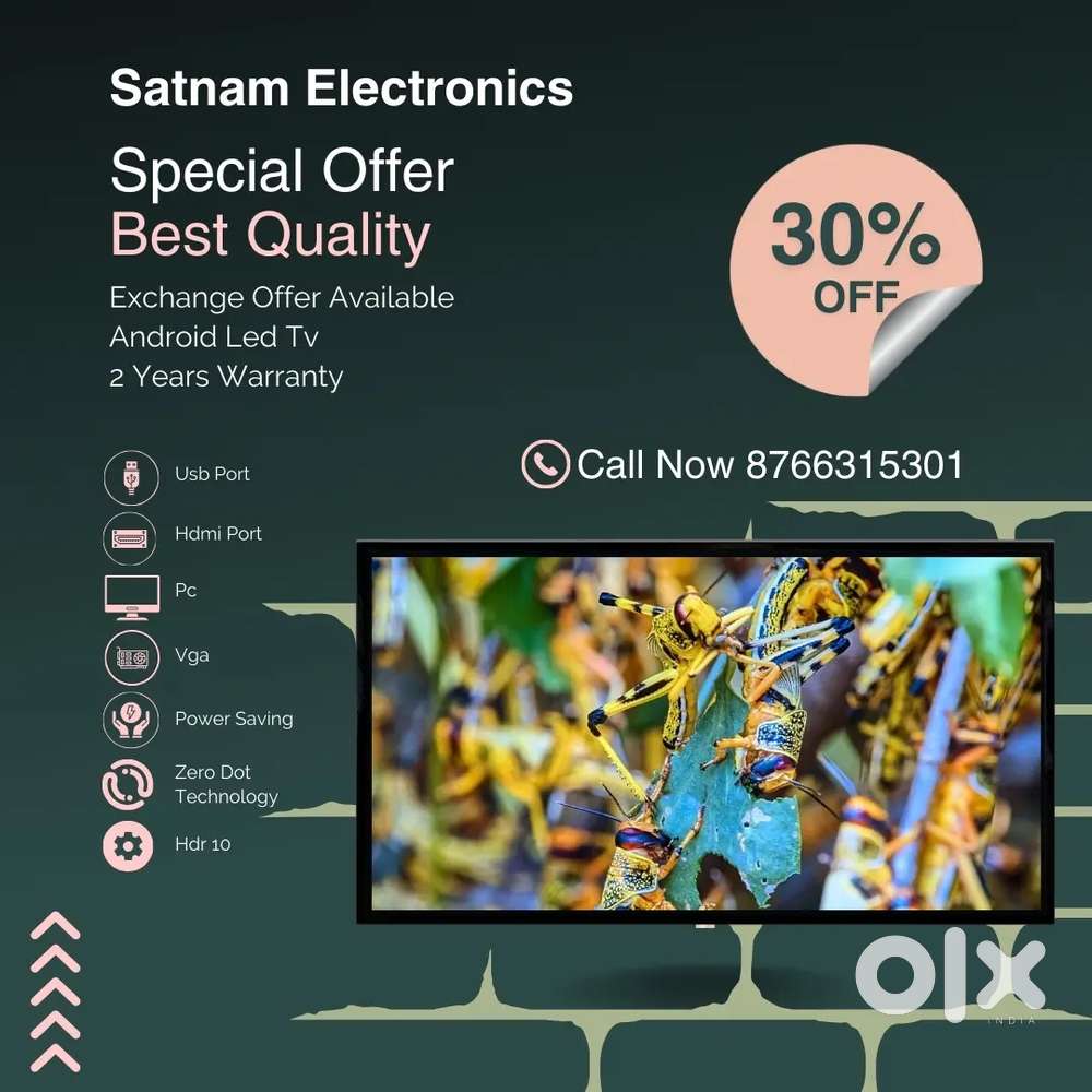 42 INCH ANDROID SMART LED TV WITH WARRANTY 4K