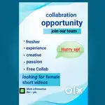 Female required for  short video collaboration
