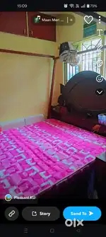 Queen size storage bed and mattress
