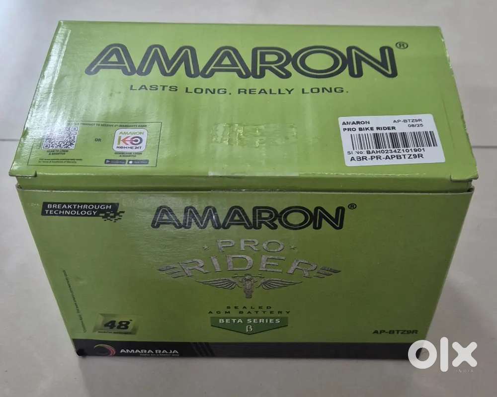 BRAND NEW AMARON BATTERY for two wheelers