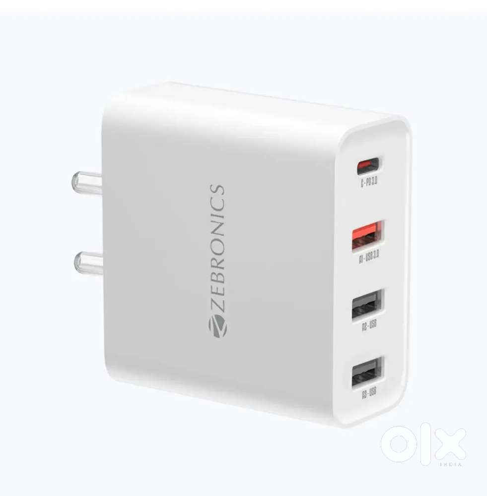 Zebronics charger 45W 4 ports including PD