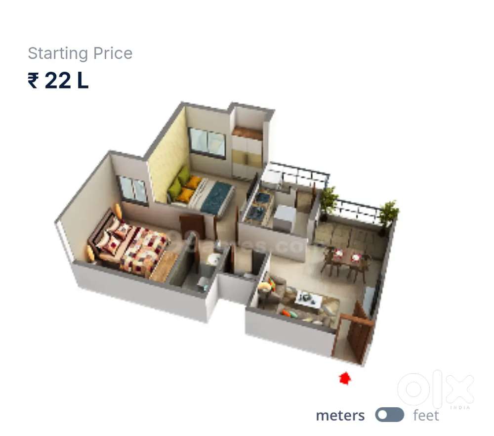 Two BHK flat ready to move