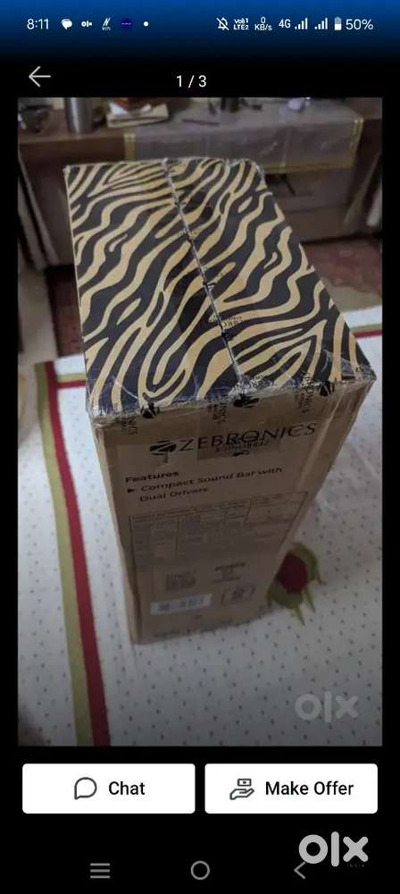 Zebronics sound bar seal pack