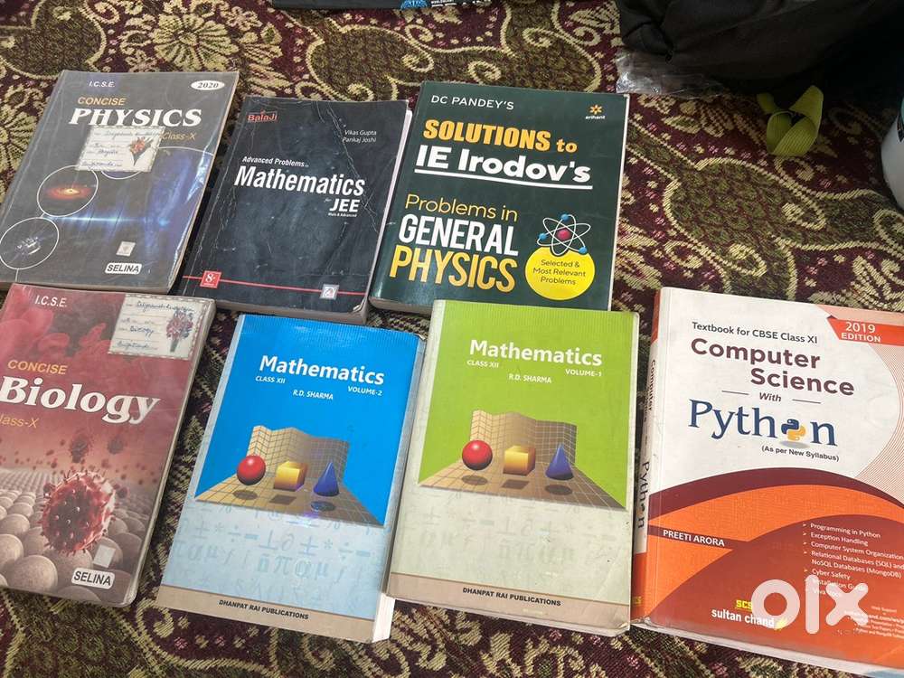 Used JEE, CBSE, ICSE Books – Maths, Physics, Biology, Python Sale