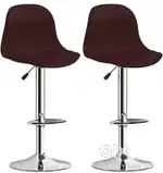 Plastic Revolving Brown Height Adjustable Bar Stool/Kitchen Chair Suit