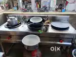 3 burnal stoves steel body. Eidly pathra .Chest freez. counter