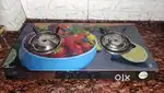 SHYAM LAXMI Multicolored Glass Manual Gas Stove (2 Burners)