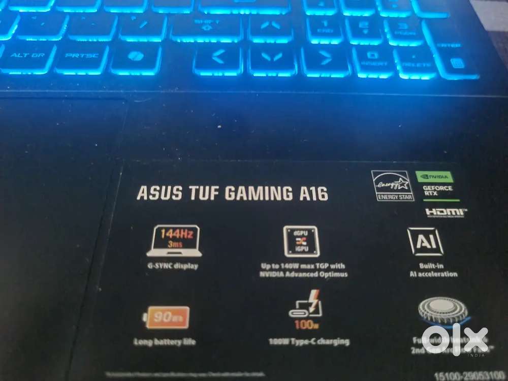 Asus TUF Gaming A16 Laptop, 32GB, 1TB,8GB NVIDIA RTX 4060 GPU