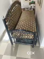 Iron Sofa Cum Bed with Storage – Extendable to Bed