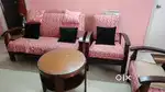 Burma teak sofa set with centre table