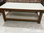 5 seater wooden sofa and table