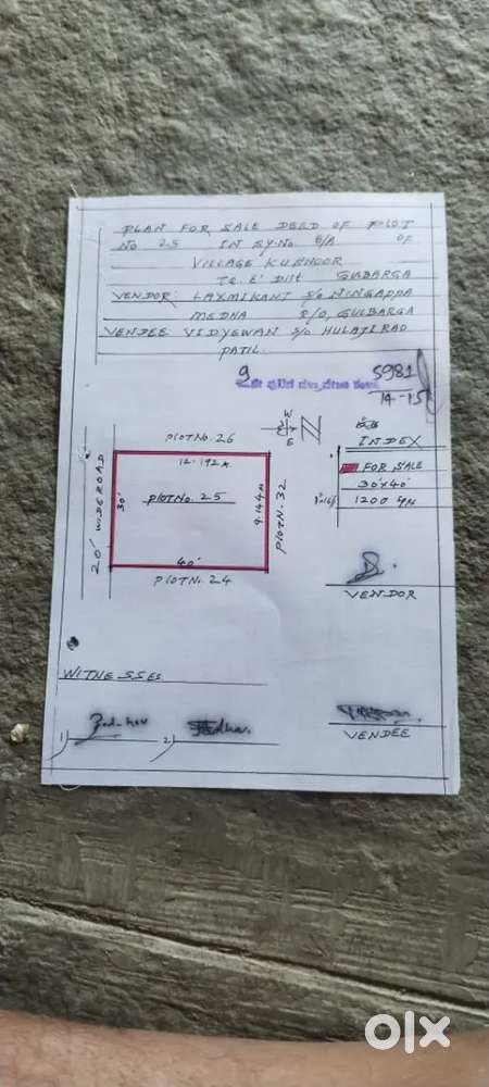 Urgent plot sale kusnoor