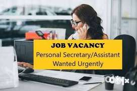 Female Personal secretary required by Business professional .