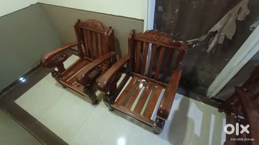 3+1+1 Wooden Sofa Set