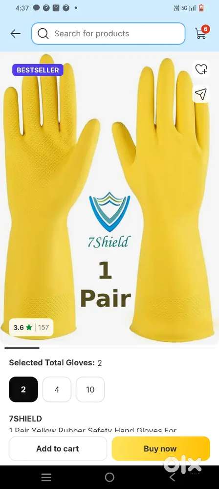 Rubber gloves at wholesale price.. only rs 40 per pair