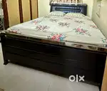 Solid Steel Black Bed for Sale – Durable & Stylish (6ft x 5ft)