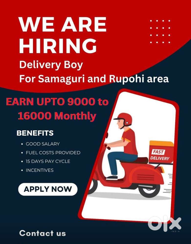 Urgent require of delivery boy for Meshho