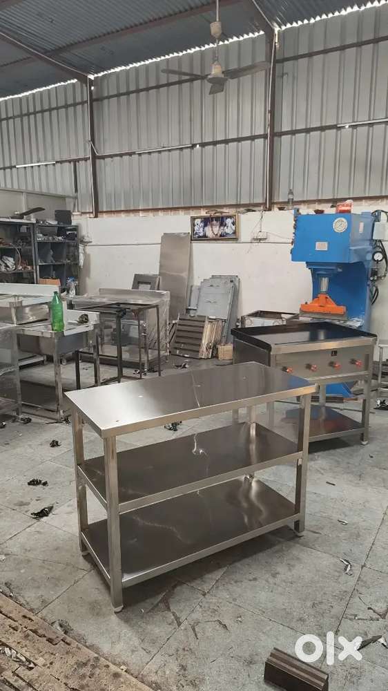 Working table,steel table, kitchen equipment for restaurant