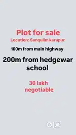 Plot for sale close to Hedgewar school sanqulim