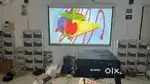 RDd2 Projector 350Inch 4K 3D Watch Movies Cricket For Home Office Cafe