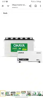 Less then one year Used Inverter battery okayo for sale