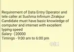Data Entry operator and telecaller