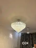Designer-Style 32 Inch Crystal Chandalier - 3 Tone LED | New Condition