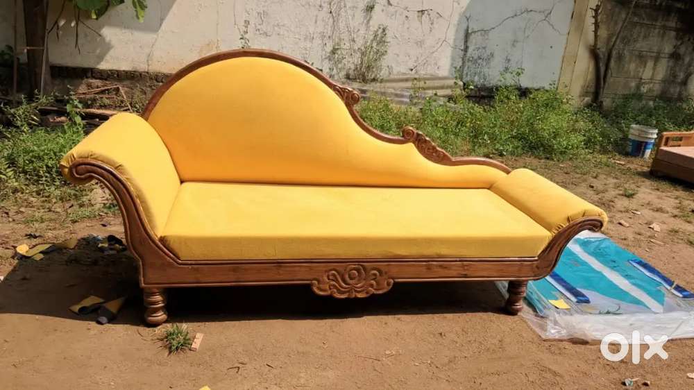 Handcrafted Teakwood Sofa - Luxurious Vintage Look New