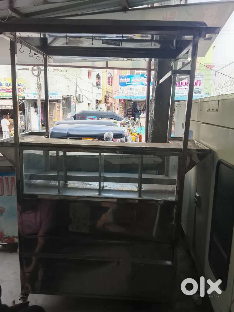 Stainless Steel Glass Display Counter.